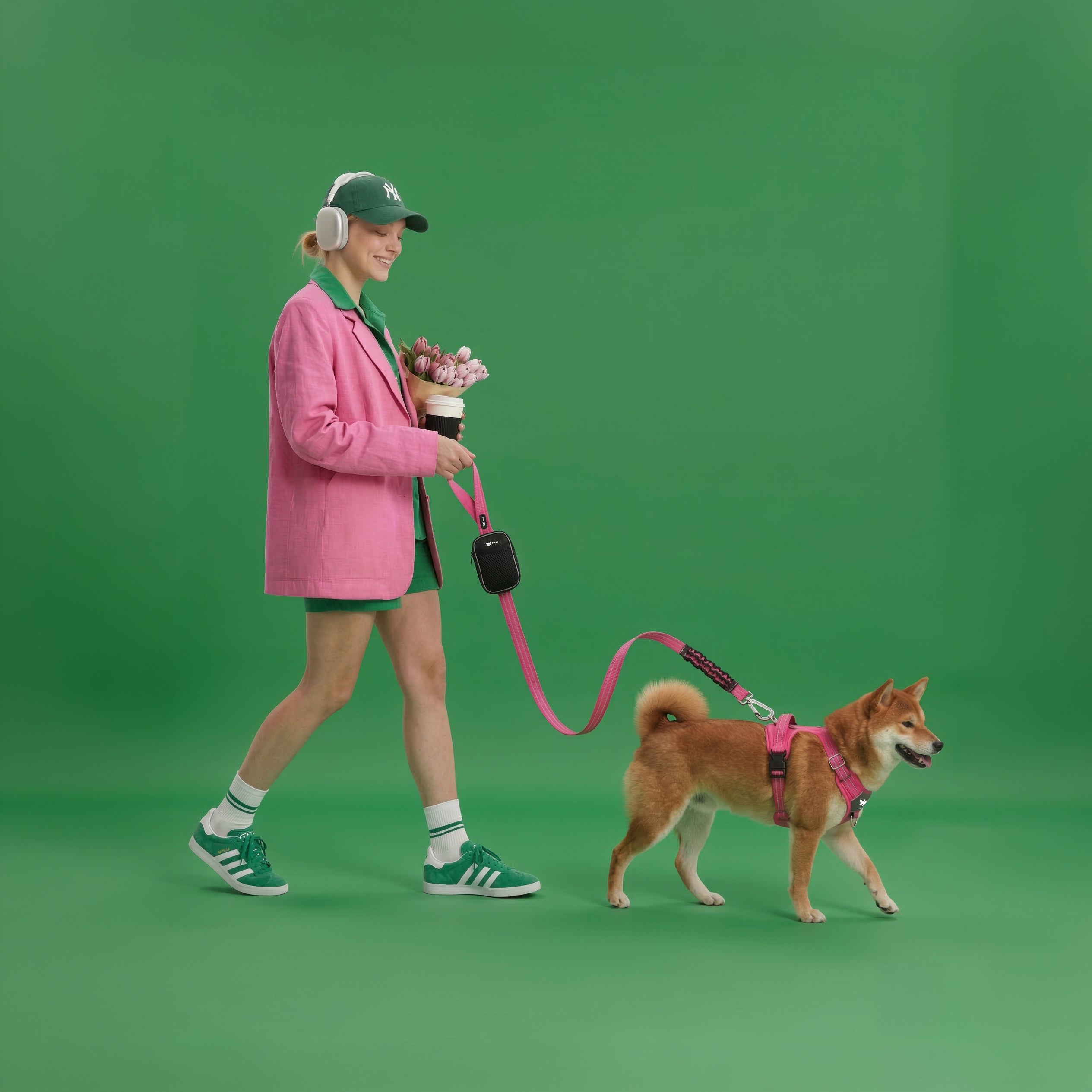 Dog Walking Kits | CountryFox Harness, Leash & Pouch — Foxys – Foxys